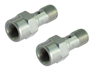 2x Holle schroeffittingen remleiding intercooler voor...