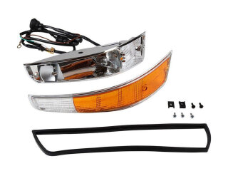 ポルシェ 911 69-73 用ターンシグナル フロント メタル L+R コンプリート