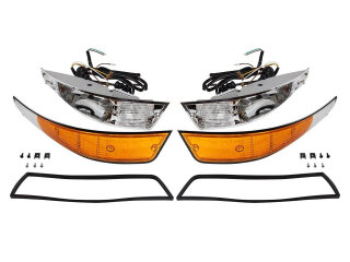 Turn signals for PORSCHE 911 F 2.4 COMPLETE L+R BLACK METAL
