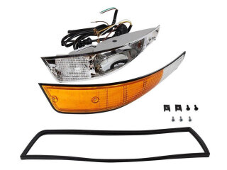 Turn signals for PORSCHE 911 F 2.4 COMPLETE L+R BLACK METAL