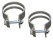 2x Fascette per tubi catalizzatori per PORSCHE 996 Carrera Fascette di scarico 58,5 mm