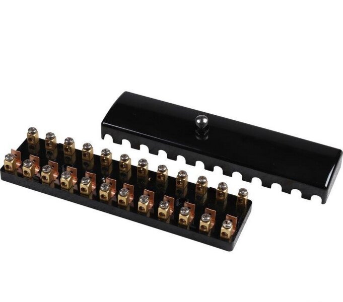 1x Caja de fusibles para PORSCHE 356 A B-T5 + tapa (12 pines)