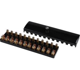 1x Fuse box for PORSCHE 356 A B-T5 fuse box + cover 12-pin