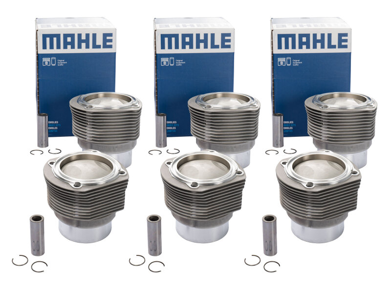6x pistones + cilindros para PORSCHE 911 2.2 E 155PS