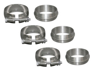 3x Exhaust Clamps for PORSCHE 964 Carrera + Sealing Ring