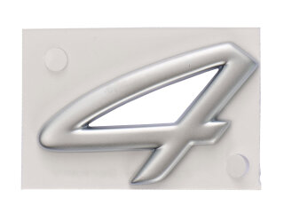 Emblema original Porsche 996 Carrera 4 prateado