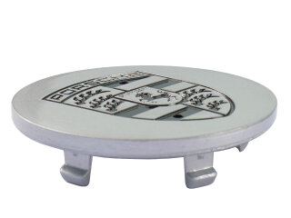 1x Wielnaafdop ORIGINEEL PORSCHE 911 964 993 968 928 ZILVEREN Crest ZWART
