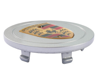 1x Calota Central Original Porsche 911 993 Prata com Bras&atilde;o Colorido