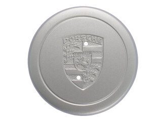 1x Tapacubos ORIGINAL PORSCHE 911 F/G 70-83 METAL PLATEADO FUCHSFELGE