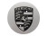 1x Tapa de buje de rueda PORSCHE 911 964 944 968 928 924 METAL PLATA Escudo NEGRO