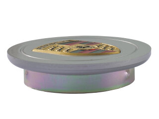 1x Wheel Hub Cap ORIGINAL PORSCHE 911 964 METAL SILVER Crest COLORED