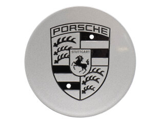 1x ホイールハブキャップ オリジナル ポルシェ 911 993 966 986 シルバー クレスト ブラック...