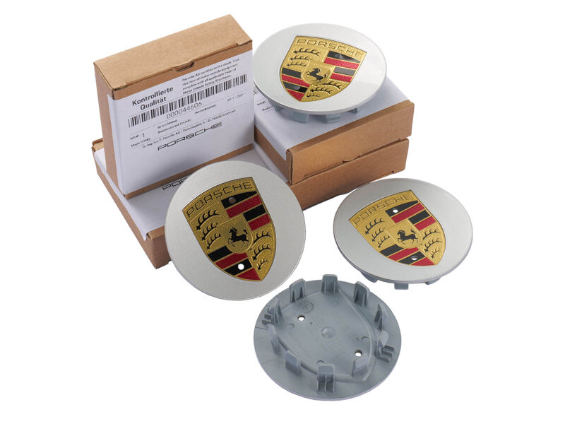 4 Coprimozzi ruota PORSCHE 911 997 Cayenne 9PA 987 Crest...