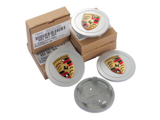 4x Wheel Hub Caps ORIGINAL PORSCHE 911 993 SILVER Crest...