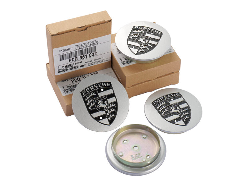 4x Radnabendeckel PORSCHE 911 964 944 968 928 924 METALL...