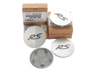 4 Tapas de Buje ORIGINALES PORSCHE 911 993 PLATA Carrera RS