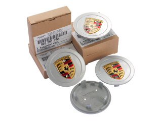 4x Radnabendeckel ORIGINAL PORSCHE 911 993 966 986 SILBER...
