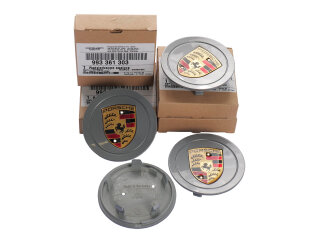 4x Wielnaafdoppen ORIGINEEL PORSCHE 986 Boxster SEAL...