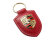 ORIGINAL PORSCHE METAL Crest LEATHER RED Keyring