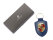 ORIGINELE PORSCHE METALEN LEREN BLAUW SLEUTELHANGER MET CREST