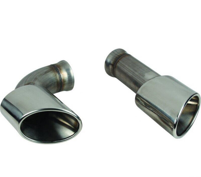 2x Exhaust Tailpipes for PORSCHE 964 Carrera LEFT+RIGHT ANGLED STAINLESS STEEL