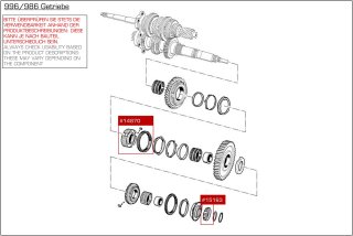 Cylindrical roller bearing gearbox for PORSCHE 996...