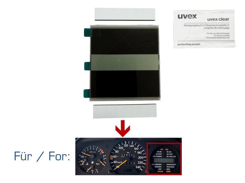 Kit de réparation décran dordinateur de bord Mercedes Classe E W124