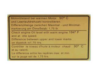 接着標識エンジンルーム PORSCHE 911 G Carrera 3.2 (84 年) - ステッカー