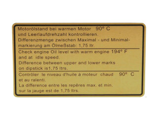 Panneaux adh&eacute;sifs compartiment moteur pour PORSCHE 911 G SC 3.0 81-83 autocollants