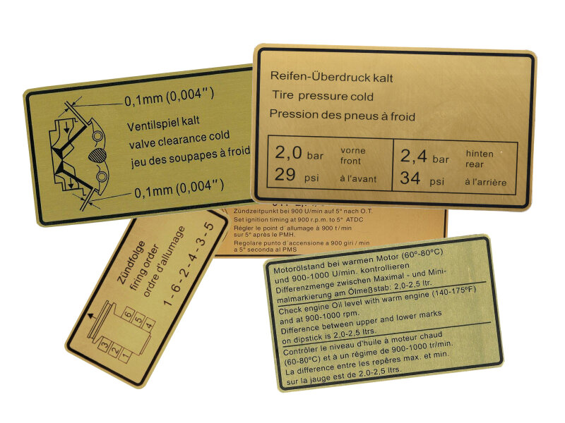 Plakborden motorruimte voor PORSCHE 911 G 2.7 Carrera 3.0...