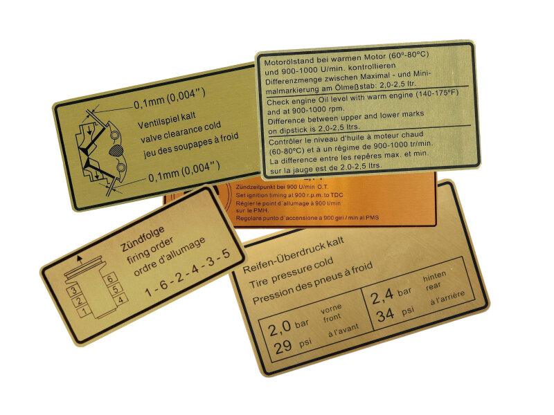 接着標識エンジンルーム PORSCHE 911 G カレラ 2.7 74-76 ステッカー