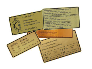 Targhe adesive vano motore per PORSCHE 911 G Carrera 2.7 74-76 adesivi