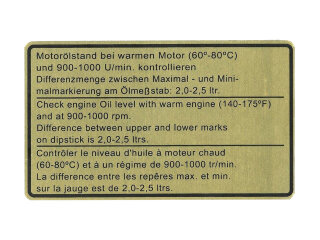 Klebeschilder Motorraum f&uuml;r PORSCHE 911 G Carrera 2.7 74-76 Aufkleber