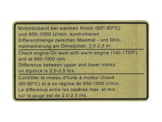 Adhesive signs engine compartment for PORSCHE 911 G 2.7 S 74-75 stickers