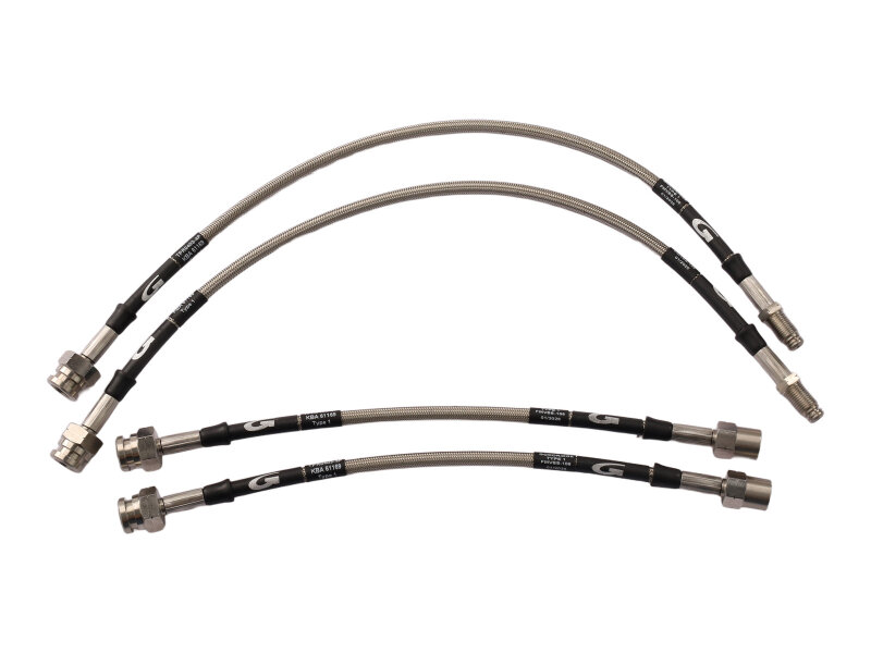 Steel flex brake hose set for PORSCHE 964 without Bundy
