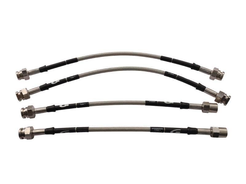 Stalen flex remslangenset voor PORSCHE 964 met Bundy