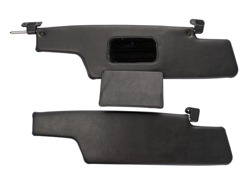 Sun visors for PORSCHE 914 with make-up mirror SET L+R BLACK