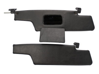 Sun visors for PORSCHE 914 with make-up mirror SET L+R BLACK