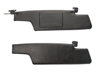 Sun visors for PORSCHE 914 with make-up mirror SET L+R BLACK