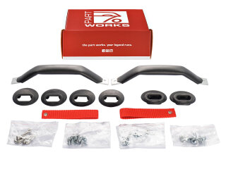 2x ドアハンドル RS スタイル ポルシェ 911 G 964 993 セット L+R ブラック レッド