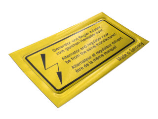 Dynamo-regelaar sticker voor PORSCHE 911 F 914 90100650800
