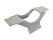 Metal clip support plate for handbrake for PORSCHE 924 944 968 95135280700