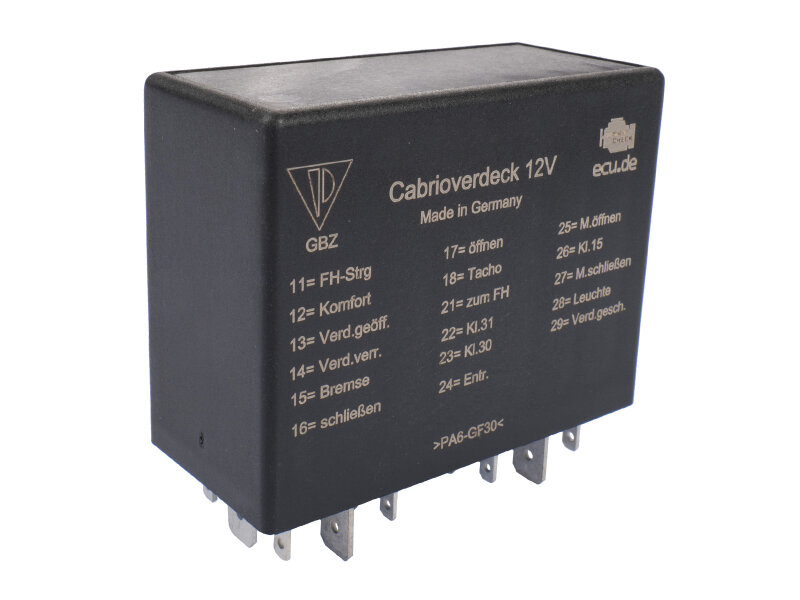 Top lock relay for PORSCHE Boxster 986 98661819901