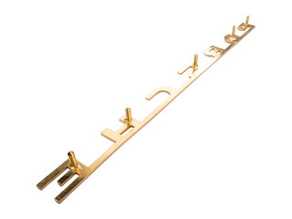 Letreiro original Porsche 356 BC em dourado 64455930105