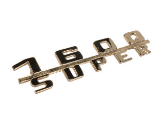 Letreiro original Porsche 356 1600-Super em dourado 64455931101