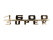 Letreiro original Porsche 356 1600-Super em dourado 64455931101