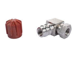 Air conditioning circuit valve for PORSCHE 964 944 high pressure 90&deg; RED 92857396503