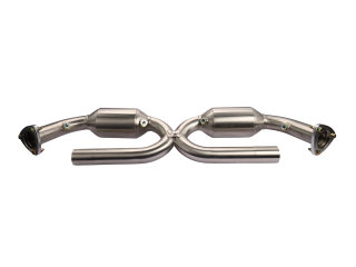 Conversor catal&iacute;tico esportivo em a&ccedil;o inoxid&aacute;vel para PORSCHE 996 x-pipe