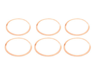 6x junta base cilindro para PORSCHE 911 F 2.0 2.2 2.4 914-4 junta t&oacute;rica 0.25mm