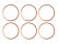 6x cylinder base gasket for PORSCHE 911 F 2.0 2.2 2.4 914-4 sealing ring 0.25mm